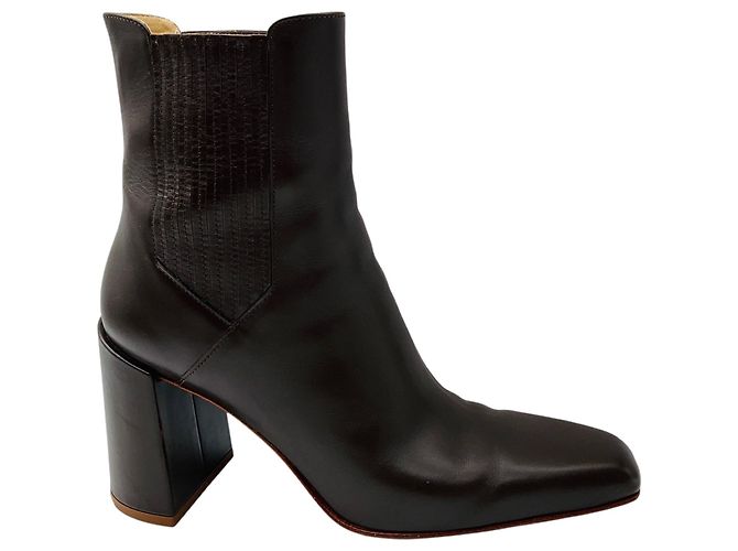 Botines de cuero marrón Gabriela Hearst Castaño - vista 2