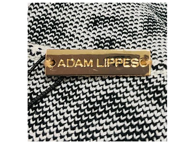 Ärmelloses Rollkragen-Top aus Strick-Jacquard in White / Black von Adam Lippes Schwarz - Ansicht 4