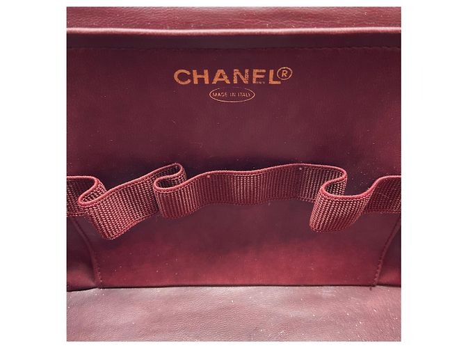 Chanel Burgundy Quilted Leather Vanity Case Red - view 11