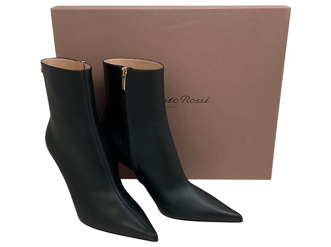 Botines Dunn de piel negra Gianvito Rossi Negro - vista 6