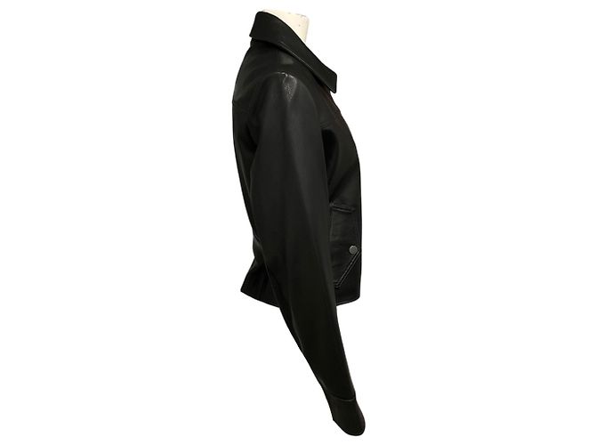 Jonathan Simkhai Simkhai Black Freeman Lederjacke - Ansicht 2