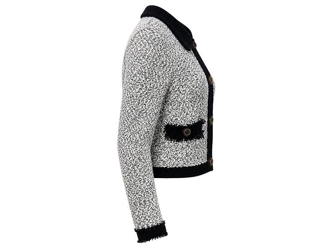 L'Agence White / Black Arielle Knit Jacket Multicolor - vista 2