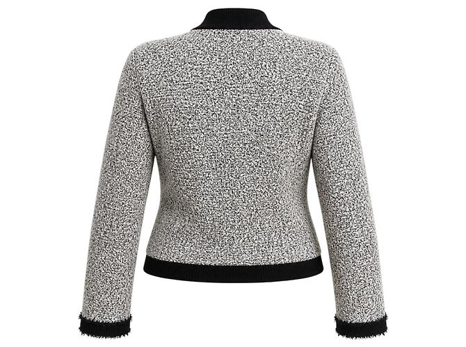 L'Agence White / Black Arielle Knit Jacket Multicolor - vista 3
