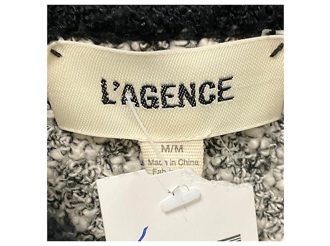 L'Agence White / Black Arielle Knit Jacket Multicolor - vista 4