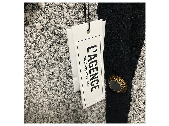 L'Agence White / Black Arielle Knit Jacket Multicolor - vista 5