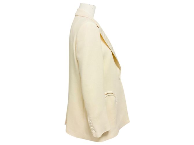 Autre Marque Blaze Milano Ivory One Button Wool Blazer Beige - view 2