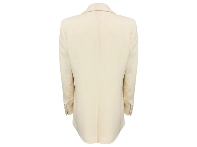 Autre Marque Blaze Milano Ivory One Button Wool Blazer Beige - view 3