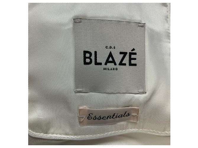 Autre Marque Blaze Milano Ivory One Button Wool Blazer Beige - view 4