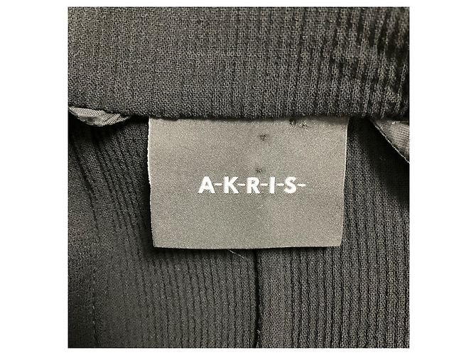 Akris Black Textured Wool Stretch Crop Octopus Jacket - view 4