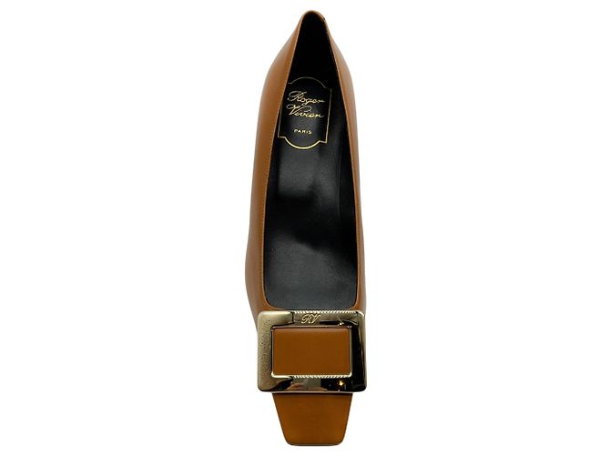 Décolleté Belle Vivier in pelle marrone Roger Vivier - vista 4