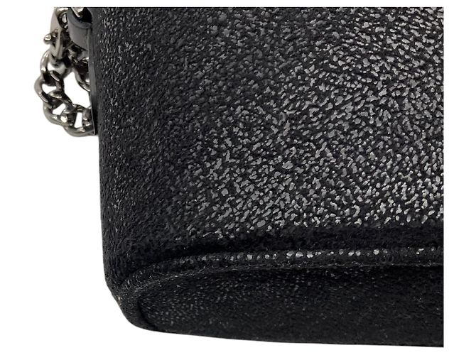 Stella Mc Cartney Stella McCartney Borsa a tracolla Vanity Case Falabella in ecopelle Shaggy Deer Nera Nero - vista 10