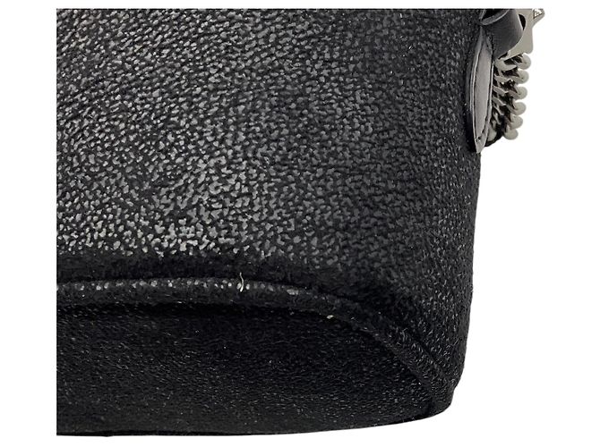 Stella Mc Cartney Stella McCartney Borsa a tracolla Vanity Case Falabella in ecopelle Shaggy Deer Nera Nero - vista 11