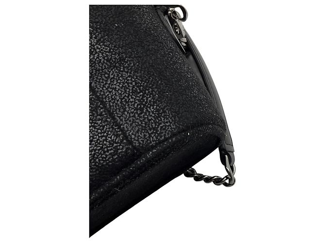 Stella Mc Cartney Stella McCartney Borsa a tracolla Vanity Case Falabella in ecopelle Shaggy Deer Nera Nero - vista 13