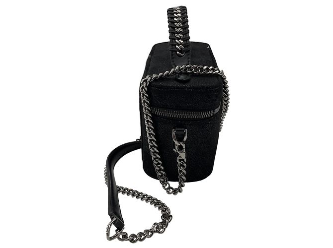 Stella Mc Cartney Stella McCartney Borsa a tracolla Vanity Case Falabella in ecopelle Shaggy Deer Nera Nero - vista 2