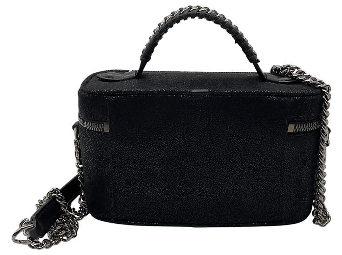 Stella Mc Cartney Stella McCartney Borsa a tracolla Vanity Case Falabella in ecopelle Shaggy Deer Nera Nero - vista 3