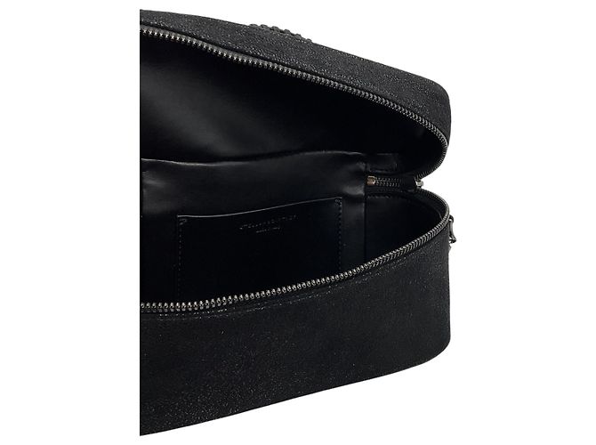 Stella Mc Cartney Stella McCartney Borsa a tracolla Vanity Case Falabella in ecopelle Shaggy Deer Nera Nero - vista 6