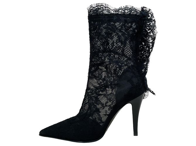 Botines Heron de encaje negro Alexander McQueen - vista 3