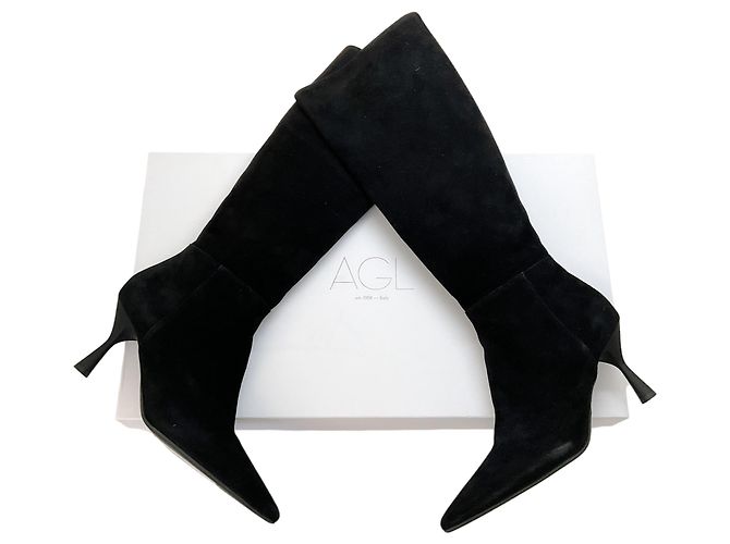 Bruno Magli Botas altas AGL Black Suede Ide Negro - vista 6