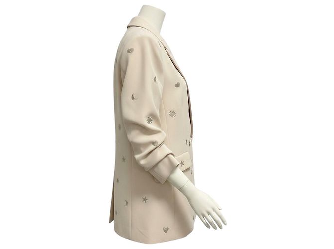 Autre Marque Blazer de crepe crema con adornos de estrellas Cinq a Sept Beige - vista 2