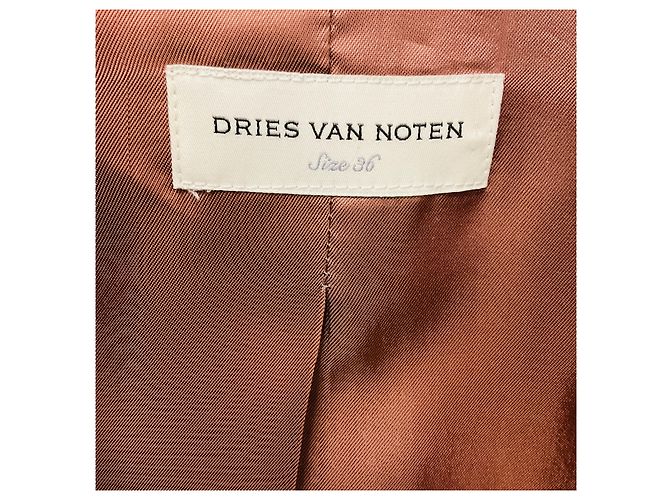 Dries Van Noten Rust Ein-Knopf-Wool-Tweed-Blazer Jacke Rot - Ansicht 4