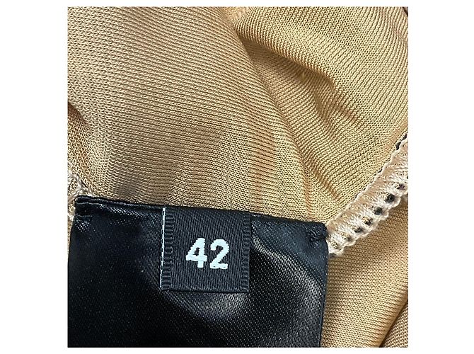 Balmain Black / Nude Monogram Mesh Tulle Bodysuit mit Schulterpolstern Schwarz - Ansicht 5