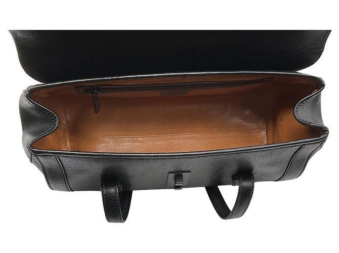 Borsa a tracolla Gucci in pelle nera Bamboo Bullet Nero - vista 6