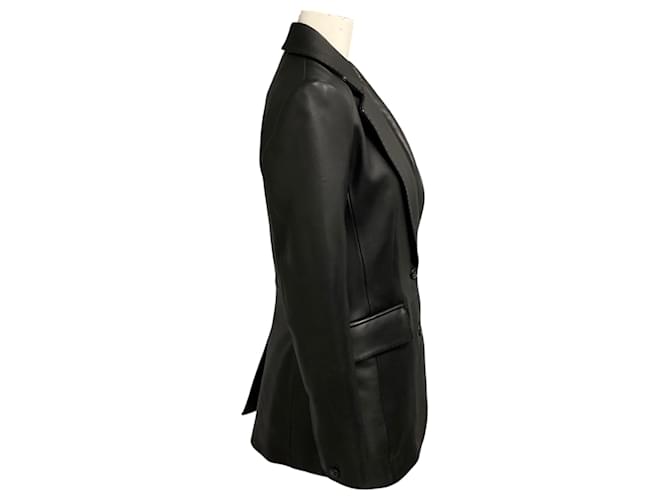 Rag & Bone Blazer aus Lammleder Black Ash Schwarz - Ansicht 2