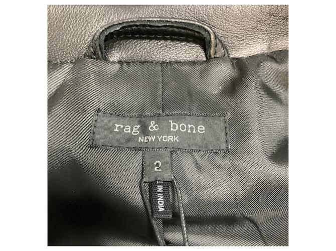 Rag & Bone Blazer aus Lammleder Black Ash Schwarz - Ansicht 4