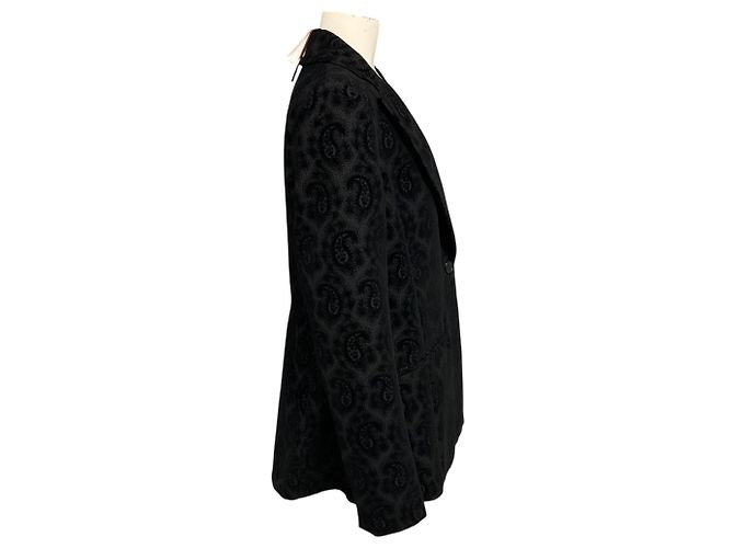 Altuzarra Samtblazer in Schwarz mit Paisley-Muster - Ansicht 2