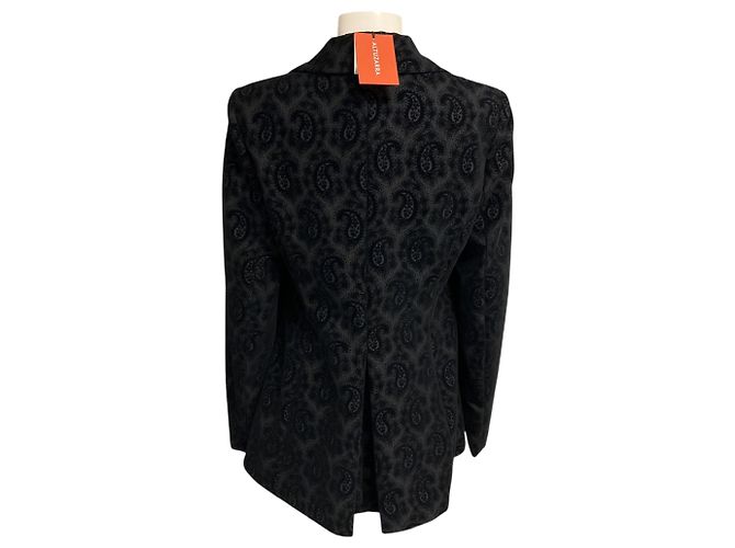 Altuzarra Samtblazer in Schwarz mit Paisley-Muster - Ansicht 3