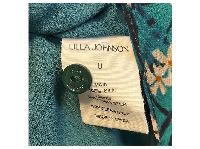 Ulla Johnson ärmelloses Maxikleid aus Seide mit grünem Multi-Floral-Print und Gürtel - Ansicht 5