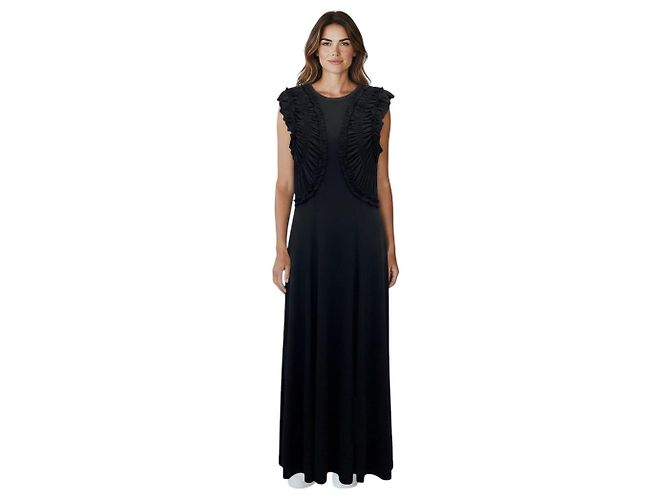 Ulla Johnson Maxikleid aus Bio-Baumwolle in Schwarz mit Raffel-Details - Ansicht 5