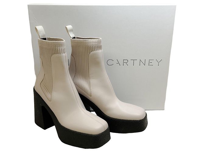 Stella Mc Cartney Botines de plataforma Skyla Stella McCartney Cream Beige - vista 6