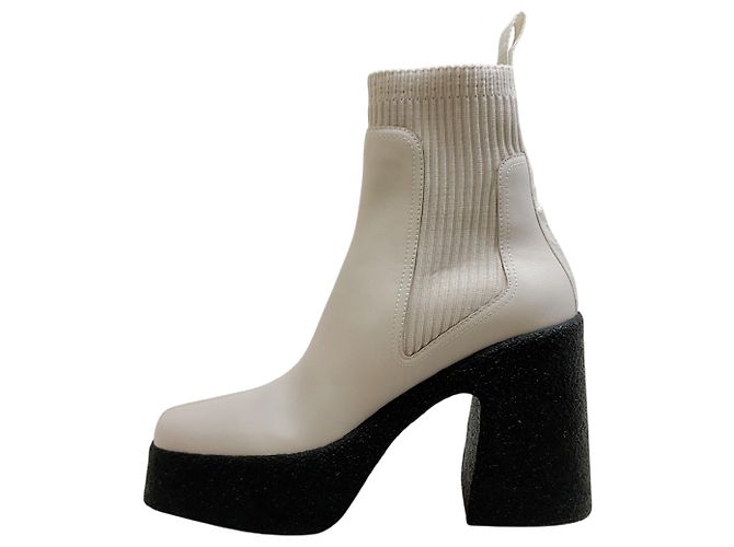 Stella Mc Cartney Botines de plataforma Skyla Stella McCartney Cream Beige - vista 3