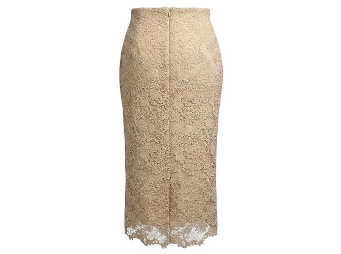 Autre Marque Falda midi Brochu Walker Buff Beige Mara Lace - vista 3