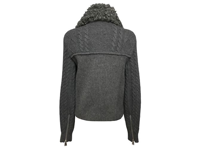 Jonathan Simkhai Simkhai Giovana Wolljacke Anthrazitgrau - Ansicht 3