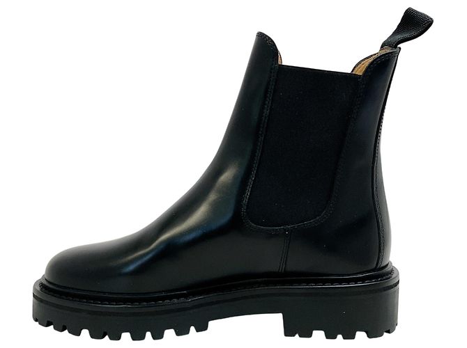 Botines Chelsea Castay de cuero negro Isabel Marant - vista 2