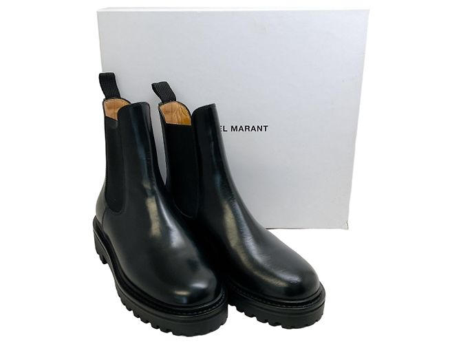 Botines Chelsea Castay de cuero negro Isabel Marant - vista 5