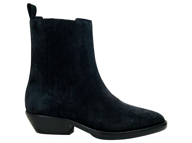 Botas Delena de ante negro desgastado Isabel Marant - vista 2