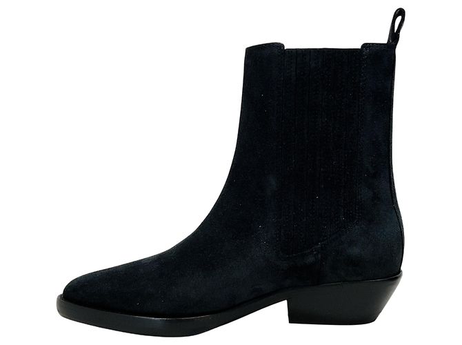 Botas Delena de ante negro desgastado Isabel Marant - vista 3
