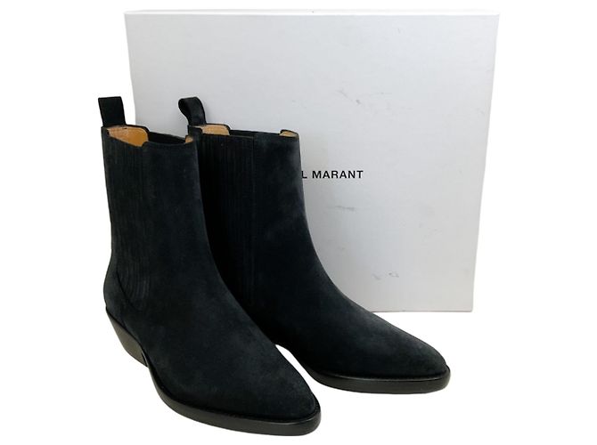 Botas Delena de ante negro desgastado Isabel Marant - vista 6