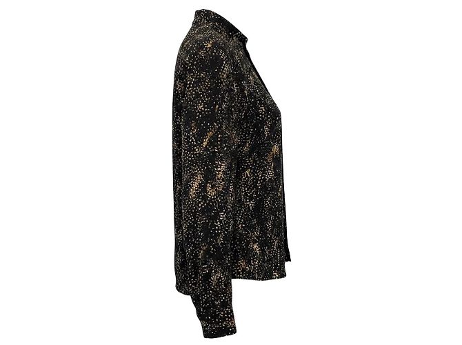 Camisa / Blusa Ilda de seda estampada Black / Tan Isabel Marant Negro - vista 2