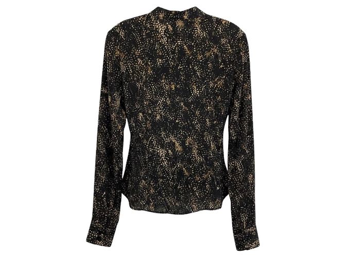 Camisa / Blusa Ilda de seda estampada Black / Tan Isabel Marant Negro - vista 3