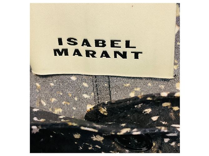 Camisa / Blusa Ilda de seda estampada Black / Tan Isabel Marant Negro - vista 4