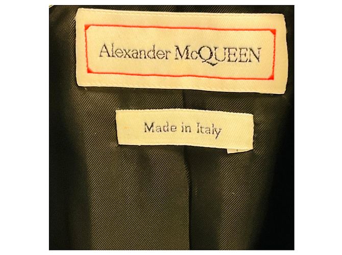 Alexander McQueen Blue Medium Wash Denimjacke mit einem Knopf Blau - Ansicht 4