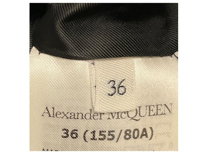 Alexander McQueen Blue Medium Wash Denimjacke mit einem Knopf Blau - Ansicht 5