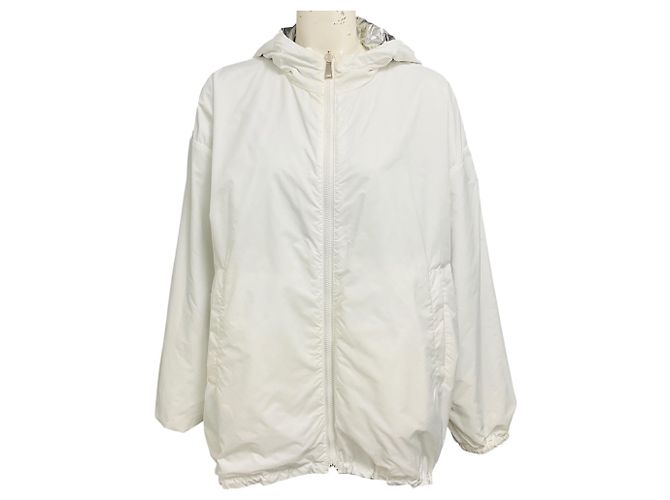 Moncler Silver / White Jubba Wendbare Kapuzenjacke Silber - Ansicht 4