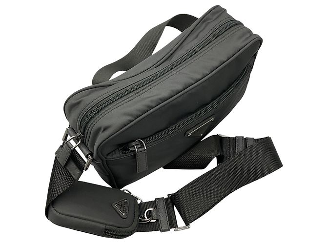 Borsa a tracolla Prada Grey Re-Nylon con pochette Grigio - vista 5