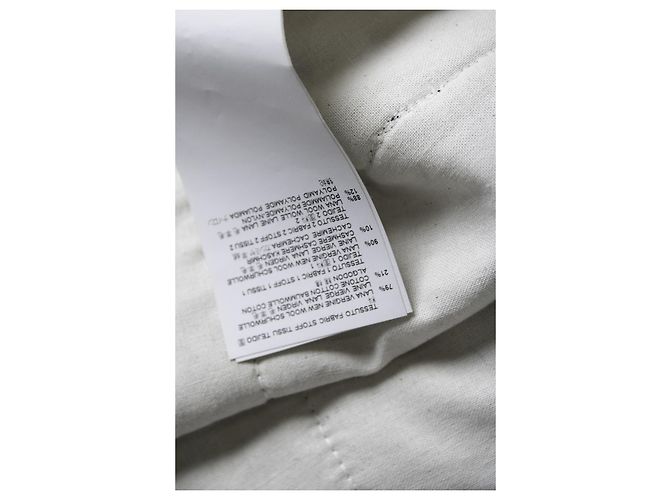 Maison Martin Margiela Margiela x John Galliano, abrigo de lana patchwork inside out Negro Blanco - vista 8