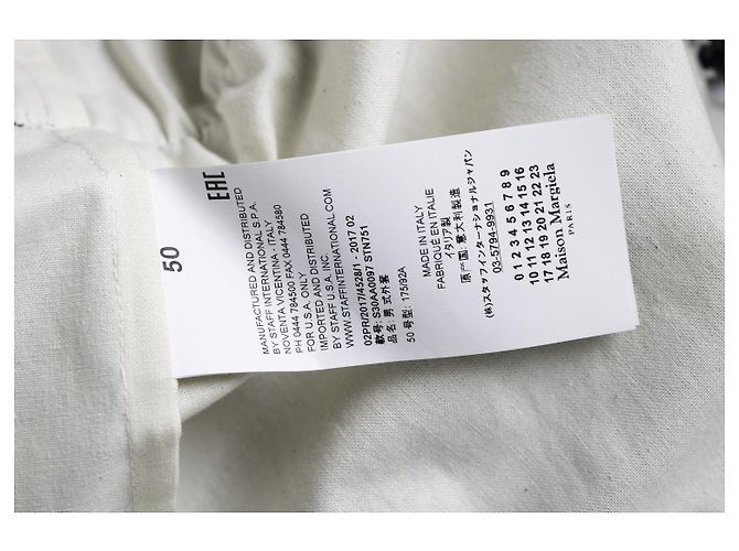 Maison Martin Margiela Margiela x John Galliano, abrigo de lana patchwork inside out Negro Blanco - vista 9